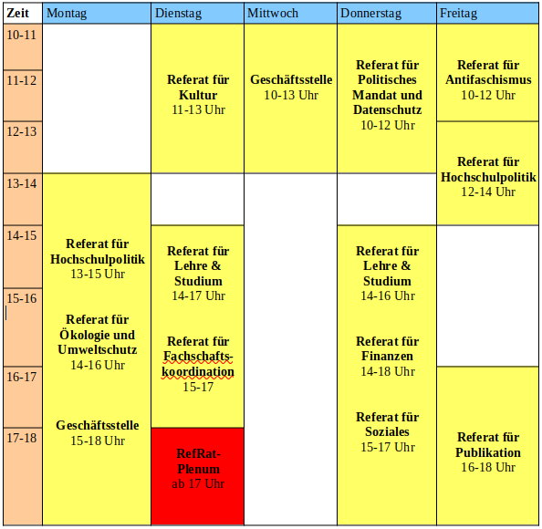 RefRat Sprechzeiten Stand 30.09.2026
